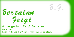 bertalan feigl business card